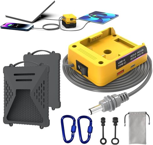 10FT/3M Starlink Mini Battery Adapter for Dewalt | Starlink Mini Portable Power Kit | Starlink Battery Pack Portable – DC Output Switch Control & Multi-Port Supply in Kuwait