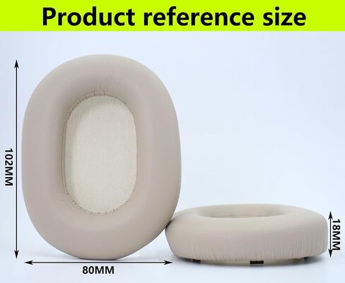 وسائد أذن بديلة متوافقة مع سماعات الرأس Sony WH-1000XM5 من الجلد البروتيني الناعم ووسائد الأذن لإصلاح الإسفنج الذكي (فضي بلاتيني) in Saudi Arabia