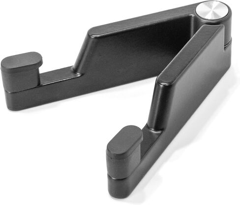 حامل وحامل BoxWave متوافق مع الكمبيوتر اللوحي HP Elite x2 1012 G1 - حامل منفرد من الألومنيوم لسطح المكتب، قابل للتعديل بدون استخدام اليدين ومحمول مع أقدام مطاطية - أسود لامع in Kuwait