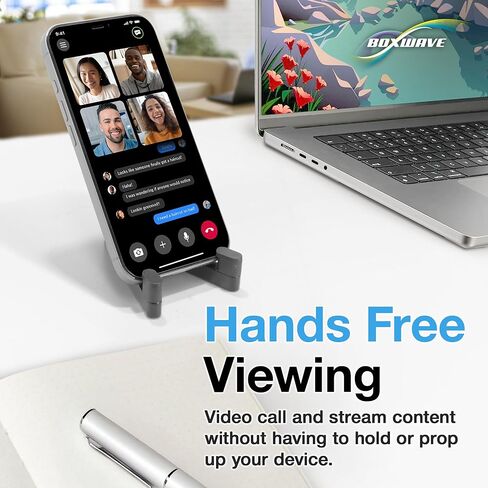 حامل وحامل BoxWave متوافق مع الكمبيوتر اللوحي HP Elite x2 1012 G1 - حامل منفرد من الألومنيوم لسطح المكتب، قابل للتعديل بدون استخدام اليدين ومحمول مع أقدام مطاطية - أسود لامع in Kuwait