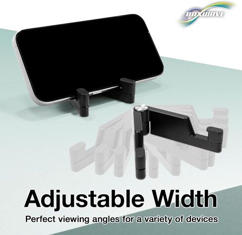 حامل وحامل BoxWave متوافق مع الكمبيوتر اللوحي HP Elite x2 1012 G1 - حامل منفرد من الألومنيوم لسطح المكتب، قابل للتعديل بدون استخدام اليدين ومحمول مع أقدام مطاطية - أسود لامع in Kuwait