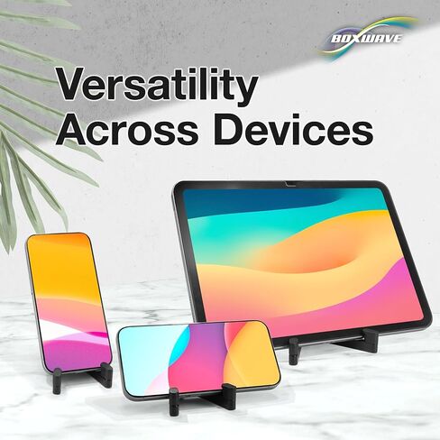 حامل وحامل BoxWave متوافق مع الكمبيوتر اللوحي HP Elite x2 1012 G1 - حامل منفرد من الألومنيوم لسطح المكتب، قابل للتعديل بدون استخدام اليدين ومحمول مع أقدام مطاطية - أسود لامع in Kuwait