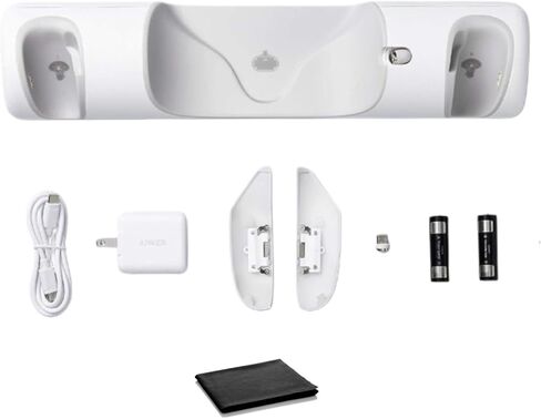 قاعدة شحن Anker لـ Oculus Quest 2 - حامل شحن لسماعات الواقع الافتراضي ووحدة التحكم مع بطاريات قابلة لإعادة الشحن، USB-C مغناطيسي، مؤشرات LED - معتمدة من Oculus، تتضمن قطعة قماش للتنظيف in Saudi Arabia