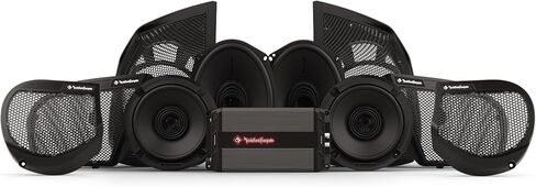 مجموعة الصوت Rockford Fosgate HD24-STG3 Stage-3: مكبرات صوت علوية مقاس 6.5 بوصة، ومكبرات صوت Baglid مقاس 6 × 9 بوصة، ومضخم صوت A2B رباعي القنوات بقدرة 1000 وات ومجموعة تثبيت لدراجات نارية مختارة من طراز Harley-Davidson Touring 2024+ in Saudi Arabia