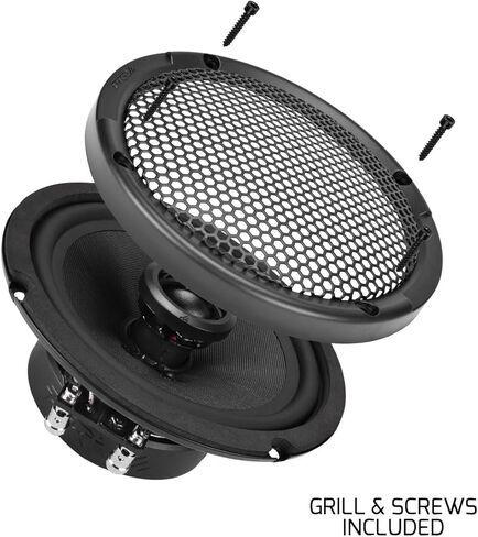 PRV AUDIO 6.5 Inch 2-Way Car Coaxial Speakers 160 Watts per Pair 4 Ohm RS65-CX, Premium Speaker Built-in Neodymium Tweeters with Grill Included - Great for Car Stereo Sound System (Pair) in Saudi Arabia