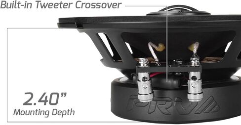 PRV AUDIO 6.5 Inch 2-Way Car Coaxial Speakers 160 Watts per Pair 4 Ohm RS65-CX, Premium Speaker Built-in Neodymium Tweeters with Grill Included - Great for Car Stereo Sound System (Pair) in Saudi Arabia