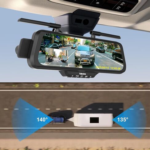شاشة Haloview Byte Tango BT10 اللاسلكية مقاس 10 بوصات 1080P مرآة الرؤية الخلفية Dashcam نظام الكاميرا الاحتياطية-BT10 in Kuwait