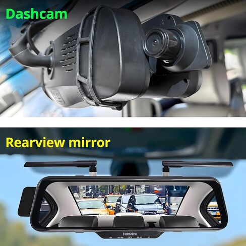 شاشة Haloview Byte Tango BT10 اللاسلكية مقاس 10 بوصات 1080P مرآة الرؤية الخلفية Dashcam نظام الكاميرا الاحتياطية-BT10 in Kuwait
