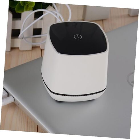 مكبر صوت صغير محمول يعمل بمنفذ USB لسطح المكتب والكمبيوتر المحمول، مكبر صوت صغير الحجم مع صوت جهير، مشغل موسيقى سلكي مع التحكم في مستوى الصوت، صوت ستيريو أبيض مدمج للمكتب المنزلي in Kuwait