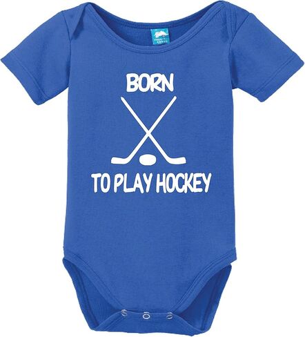 Born to Play Hockey Printed Infant Bodysuit Baby Romper in Saudi Arabia