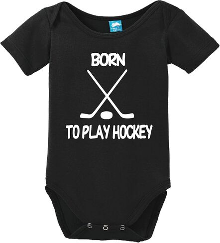 Born to Play Hockey Printed Infant Bodysuit Baby Romper in Saudi Arabia