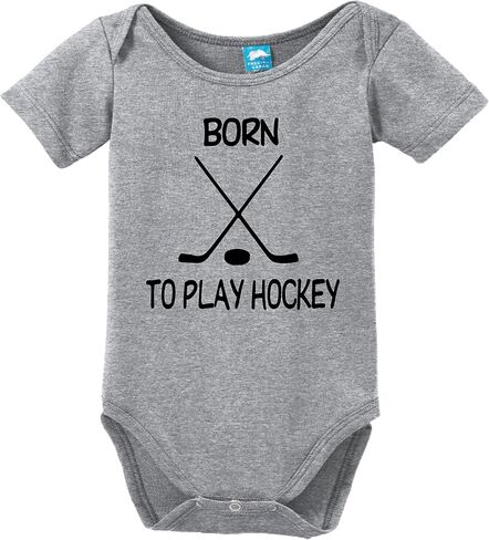 Born to Play Hockey Printed Infant Bodysuit Baby Romper in Saudi Arabia
