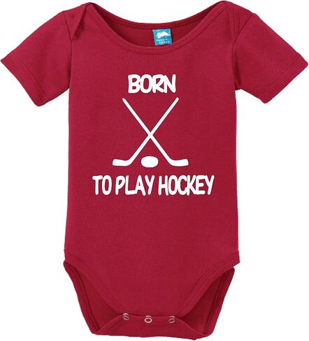 Born to Play Hockey Printed Infant Bodysuit Baby Romper in Saudi Arabia