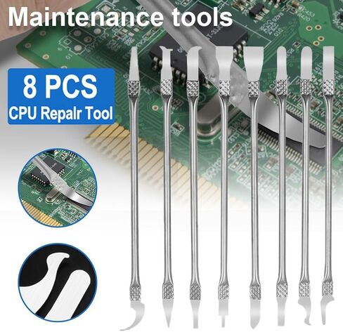 8 Pcs Stainless Steel Metal Spudger Set Hand Pry Tools for Phone and CPU Chip Repair in Kuwait