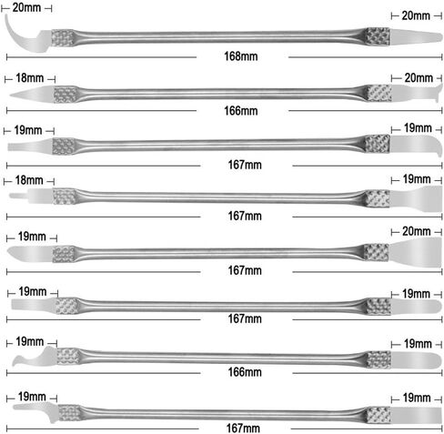 8 Pcs Stainless Steel Metal Spudger Set Hand Pry Tools for Phone and CPU Chip Repair in Kuwait