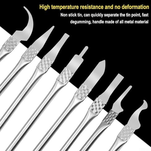 8 Pcs Stainless Steel Metal Spudger Set Hand Pry Tools for Phone and CPU Chip Repair in Kuwait