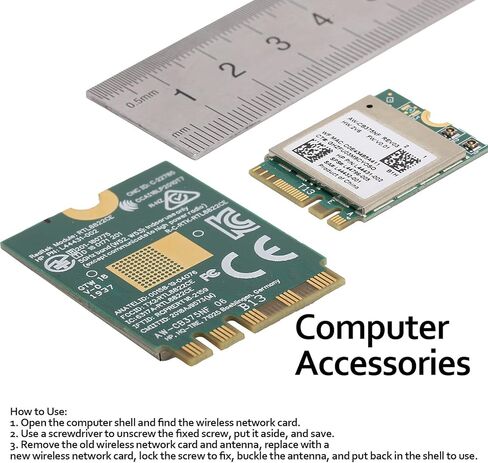 Yosoo Health Gear WiFi 6E Ngw بطاقة لاسلكية، Rtl8822Ce M.2 Ngff WiFi 6E كمبيوتر محمول e، بطاقة M.2 WiFi مع 5.3 لنطاق الكمبيوتر المحمول 5400 ميجابت في الثانية زمن وصول منخفض للغاية in Saudi Arabia