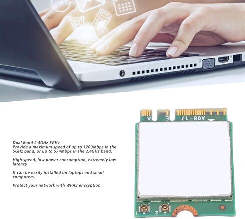 بطاقة WiFi 6، بطاقة شبكة لاسلكية 9260NGW، MINI PCIe، بلوتوث 5.3، 1550، 1800 ميجابت في الثانية، نطاق مزدوج 2.4 جيجا هرتز 5 جيجا هرتز، مع هوائيات مزدوجة 8dBi، لـ 10 11 in Kuwait