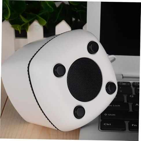 NOLITOY USB Powered Small Desktop Speakers with Bass Sound Compact Stereo Computer Speakers for Home and Office Mini USB Play Soundbar with Volume Control White Portable Audio Player in Saudi Arabia
