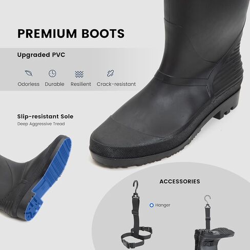أحذية الصيد WaveWalker للرجال، مقاومة للماء بنسبة 100% 210 D PVC مع أحذية PVC مقاومة للانزلاق in Saudi Arabia