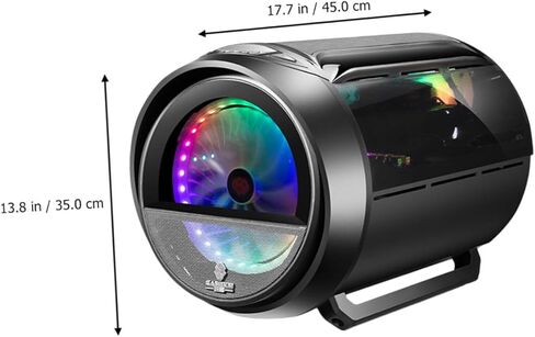 حافظة كمبيوتر دائرية شفافة RGB لتبريد المياه للوحة الأم Matx مع منفذ USB للألعاب وهيكل مكتب منزلي بديل أنيق لبرج DIY in Kuwait