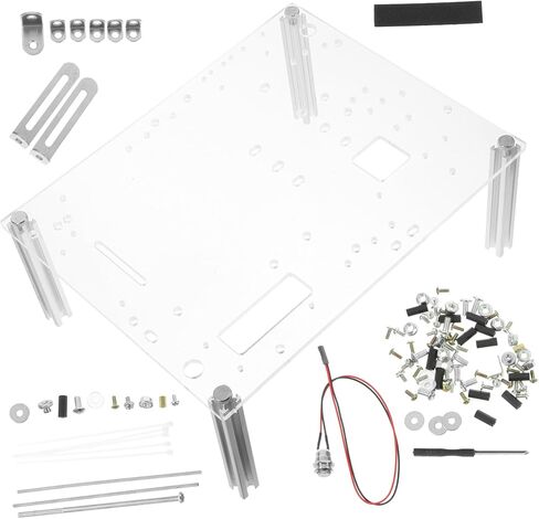 Compact Open Frame Computer Case Stand for Micro ATX Mini ATX Motherboards Transparent DIY Chassis Bracket with Design Easy Installation Rust-Resistant Rack for Graphics Cards and in Saudi Arabia