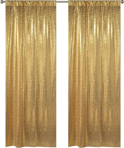 ستارة خلفية من الترتر الوردي - 4 قطع (2FTx8FT) خلفية صور لامعة لحفلات الزفاف، والكريسماس، والحفلات، وحفلات استقبال المولود الجديد وديكورات المسرح (وردي، 2x8ft 4 لوحات) in Kuwait