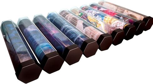 3 PCS Playmat Tube Hexagonal Shape for MTG, YGO, DTCG,PlayMat Poster Holder Tube Large Capacity Design for Standard-Sized and Large Playmats Secure Game Mat Storage (3 PCS) in Kuwait