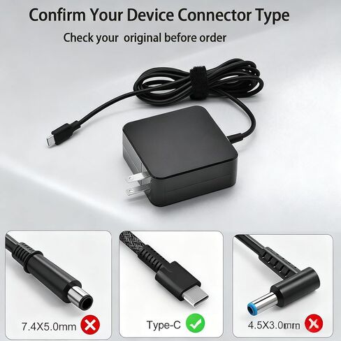 65W USB C شاحن الكمبيوتر المحمول متوافق مع Nimo 17.3 "N171 N171S 15.6" N151 N151S N152 N153 N154 الكمبيوتر المحمول نوع C موائم مصدر تيار الحبل in Kuwait