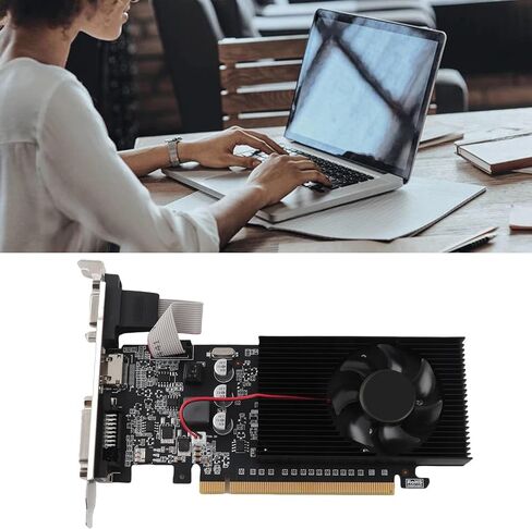Sanpyl GT210 1GD3 1GB GDDR3 64bit Graphics Card, DVI, VGA, PC Video Card, Computer GPU, PCI Express 2.0, 2560x1600, with Cooling Fan (GT210 1GD3 64BIT) in Saudi Arabia