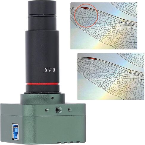 عدسة رقمية إلكترونية 4K 8MP USB3.0 مع عدسة 0.5X ومحول للمجاهر البيولوجية والمجسمة in Kuwait