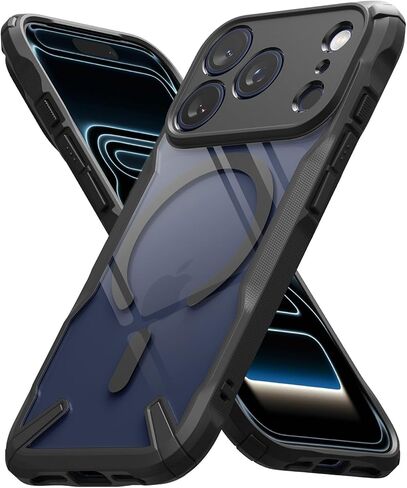 Ringke Fusion-X for iPhone 17 Pro Max Case [Compatible with MagSafe] Augmented Bumper Heavy Duty Shockproof Protective Cover - Magnetic Black in Saudi Arabia