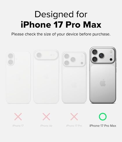Ringke Fusion-X for iPhone 17 Pro Max Case [Compatible with MagSafe] Augmented Bumper Heavy Duty Shockproof Protective Cover - Magnetic Black in Saudi Arabia