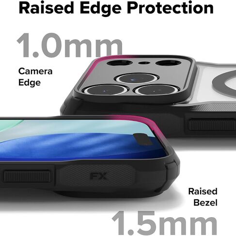 Ringke Fusion-X for iPhone 17 Pro Max Case [Compatible with MagSafe] Augmented Bumper Heavy Duty Shockproof Protective Cover - Magnetic Black in Saudi Arabia