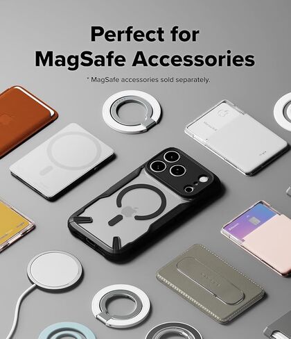 Ringke Fusion-X for iPhone 17 Pro Max Case [Compatible with MagSafe] Augmented Bumper Heavy Duty Shockproof Protective Cover - Magnetic Black in Saudi Arabia