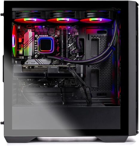 Skytech Gaming Rampage Desktop PC, Intel i7 14700F 2.1 GHz (5.3GHz), AMD RX 9060XT 8GB, 1TB NVMe SSD, 16GB DDR5 RAM 5200, 850W Gold ATX 3 PSU, 360mm ARGB AIO, Wi-Fi, Win 11 in Saudi Arabia