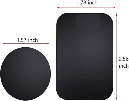 Mount Metal Plate for Phone Magnet Car Mount Holder Cradle with Adhesive, Universal Replacement Sticker Compatible with Magnetic Mounts - 10 Pack Black (4 Rectangle and 6 Round) in Saudi Arabia