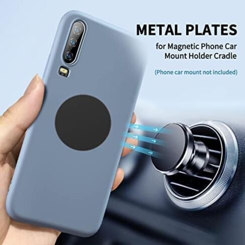 Mount Metal Plate for Phone Magnet Car Mount Holder Cradle with Adhesive, Universal Replacement Sticker Compatible with Magnetic Mounts - 10 Pack Black (4 Rectangle and 6 Round) in Saudi Arabia
