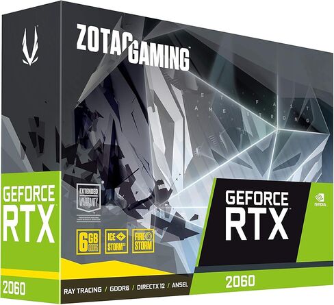 بطاقة رسومات للألعاب ZOTAC GeForce RTX 2060 6GB GDDR6 192-bit، مضغوطة للغاية، ZT-T20600K-10M in Saudi Arabia
