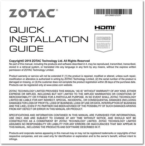 بطاقة رسومات للألعاب ZOTAC GeForce RTX 2060 6GB GDDR6 192-bit، مضغوطة للغاية، ZT-T20600K-10M in Saudi Arabia