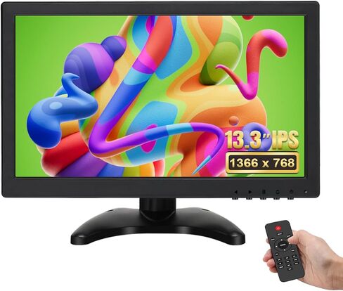 شاشة OSCY صغيرة مقاس 10.1 بوصة، شاشة صغيرة لـ Raspberry pi بدقة 1366 × 768 شاشة HD HDMI 60 هرتز 3 مللي ثانية IPS شاشة صغيرة تدعم HDMI/VGA/AV/BNC للألعاب CCTV Raspi PC in Saudi Arabia