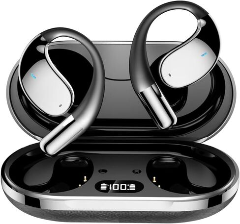 Q39 Wireless Translation Earbuds with 70 Hour Bluetooth 5.4 Sports Earbuds, Open, Wireless Bluetooth Super, IPX5 Waterproof, Supporting Language Translation for Over 134 Countries (Black) in Saudi Arabia