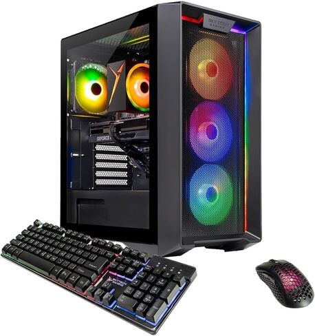Skytech Gaming Nebula Gaming PC, Intel i5 14400F 2.5GHz, NVIDIA RTX 5060 Ti 16GB VRAM, 1TB Gen4 NVMe SSD, 16GB DDR5 RAM 6000, 650W Gold PSU, WI-FI 5, Windows 11, Desktop in Saudi Arabia