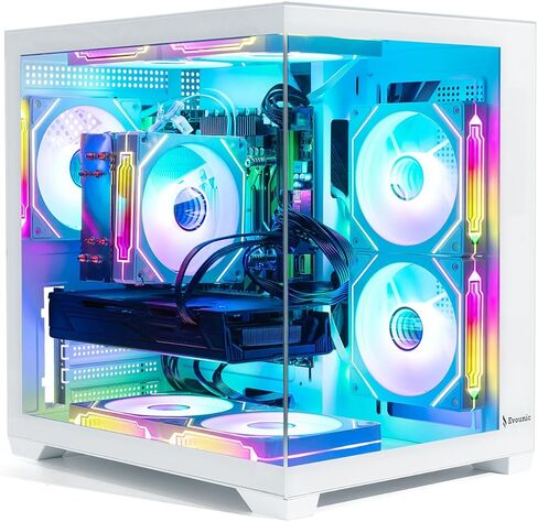 Gaming PC Desktop,Ryzen 5 5500 Up to 4.2GHz,16GB DDR4 RAM,GT1030 Graphics Card,1TB NVMe M.2 SSD, 650W Power Supply,Windows 11 Pro - High Performance Computer for Gaming, Work, Study and Daily Use in Saudi Arabia