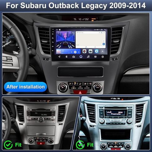 Android Car Stereo Compatible for Subaru Outback Legacy 2009-2014 Car Radio with Wireless Carplay Android Auto Media Radio WiFi Bluetooth GPS Navigation FM (9Inch) in Kuwait