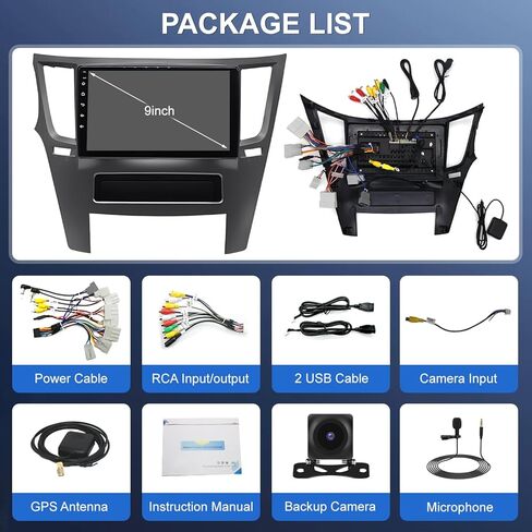 Android Car Stereo Compatible for Subaru Outback Legacy 2009-2014 Car Radio with Wireless Carplay Android Auto Media Radio WiFi Bluetooth GPS Navigation FM (9Inch) in Kuwait