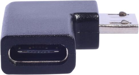 90 Degree Angled USB Charging Adapter MicroUSB to TypeC Converter for Various Devices 480Mbps Data Transmission USB to TypeC Adapter in Kuwait