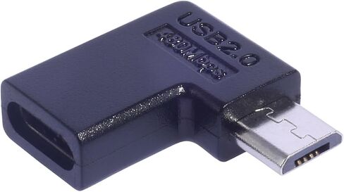 90 Degree Angled USB Charging Adapter MicroUSB to TypeC Converter for Various Device 480Mbps Data Transmission USB to TypeC Adapter in Saudi Arabia