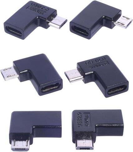 90 Degree Angled USB Charging Adapter MicroUSB to TypeC Converter for Various Device 480Mbps Data Transmission USB to TypeC Adapter in Saudi Arabia