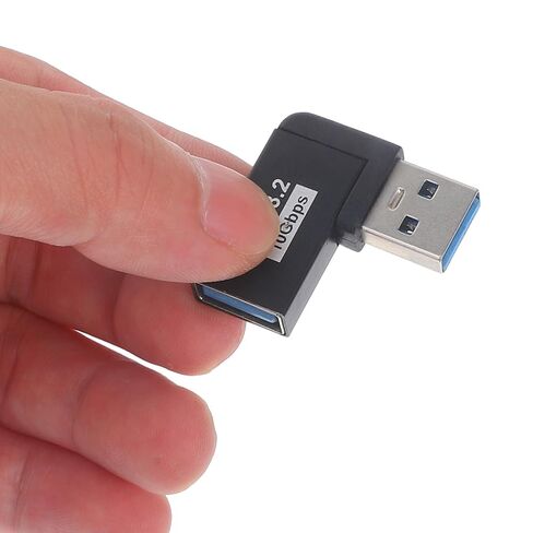 2pcs USB Angled Adapter Right Angle Male to Female Extension Upward Bend Connector for Laptops High-Speed 10Gbps Blue in Saudi Arabia